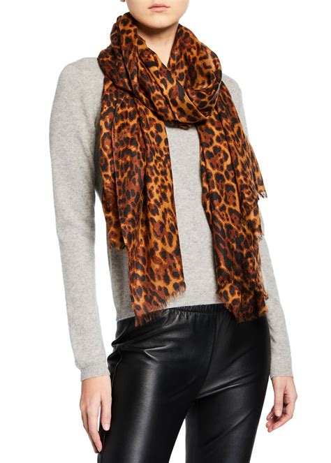 cashmere leopard print scarf